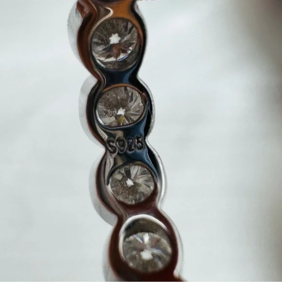 1.9 CT Moissanite Diamond Bezel Set Eternity Band - Picture 4 of 4